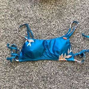 Blue Roxy Bikini Top